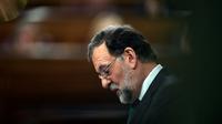 Le premier ministre espagnol Mariano Rajoy au Parlement à Madrid le 31 mai 2018 [OSCAR DEL POZO / AFP]