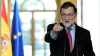 Le Premier ministre espagnol  Mariano Rajoy lors d'une conférence de presse à Madrid, le 29 décembre 2017. [JAVIER SORIANO / AFP]