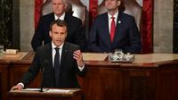 Le président français Emmanuel Macron au Congrès américain à Washington, le 25 avril 2018 [MANDEL NGAN / AFP]