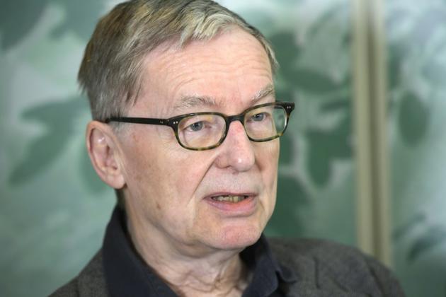 Anders Olsson, le secrétaire perpétuel par interim de l'Académie Suédoise, lors d'une interview, le 4 mai 2018 à Stockholm [Janerik HENRIKSSON / TT News Agency/AFP/Archives]