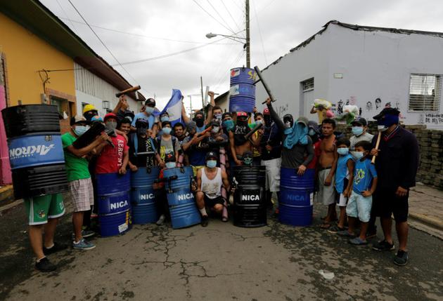 Des manifestants anti-gouvernementaux à Masaya, à 35 km de Managua, le 5 juin 2018 [INTI OCON / AFP]