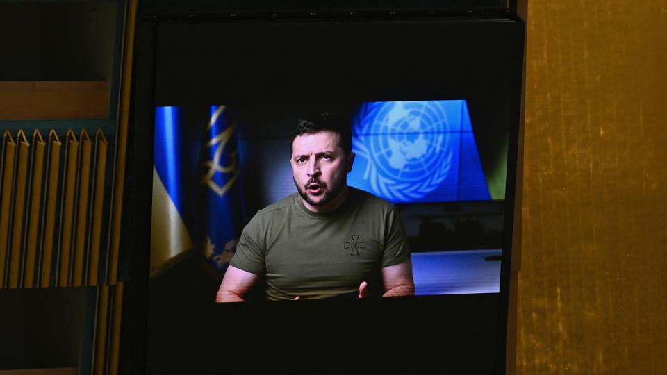 Guerre en Ukraine : ce qu'il faut retenir du discours de Volodymyr Zelensky à l'ONU