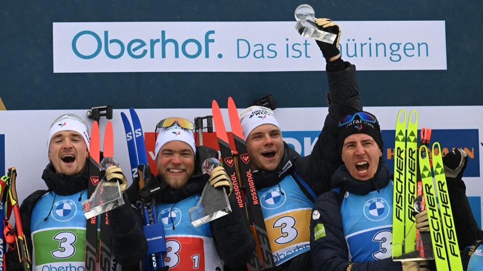 Biathlon : les Français champions du monde de relais en Allemagne