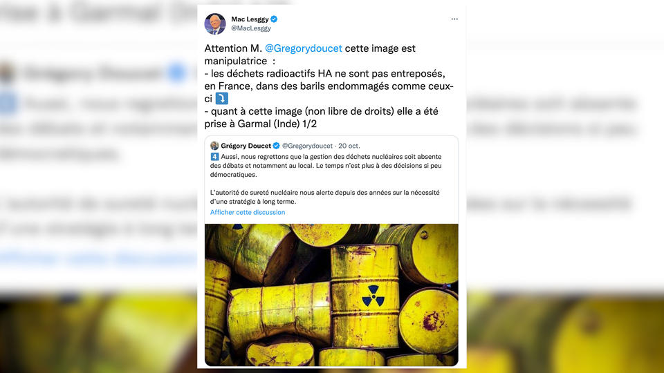 Déchets nucléaires : Mac Lesggy reprend le maire de Lyon sur l'utilisation d'une image «manipulatrice»