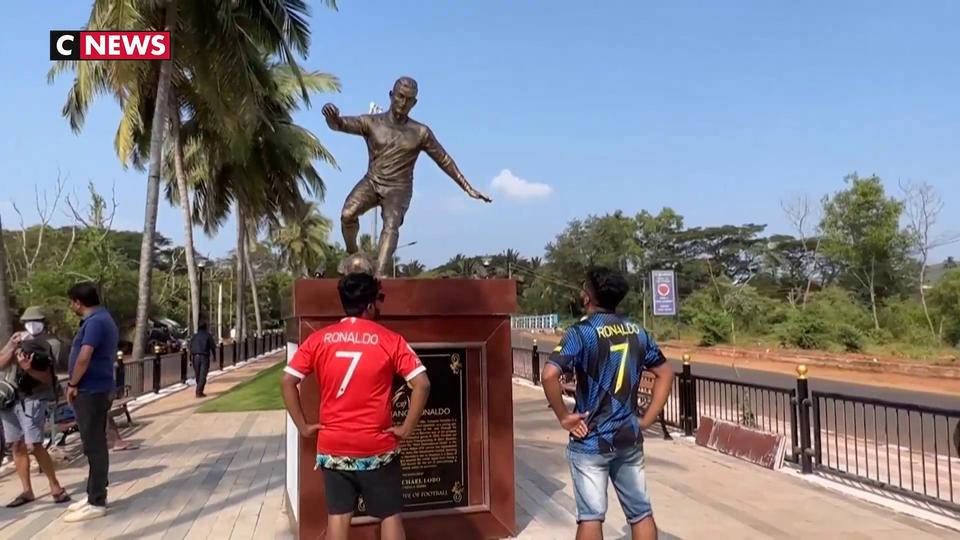 Vidéo : à Goa, en Inde, une statue de Cristiano Ronaldo ne passe pas