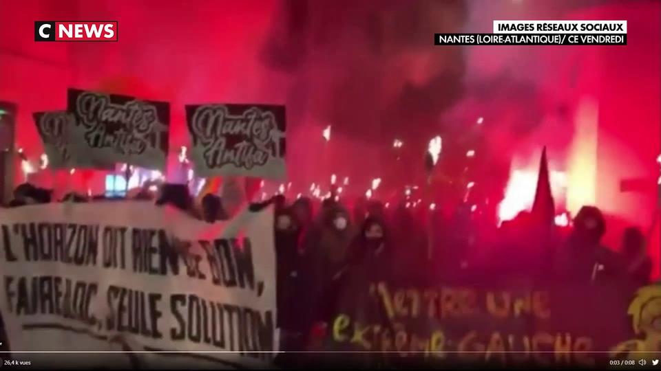 Nantes : une manifestation contre l'extrême droite dégénère, un manifestant en garde à vue