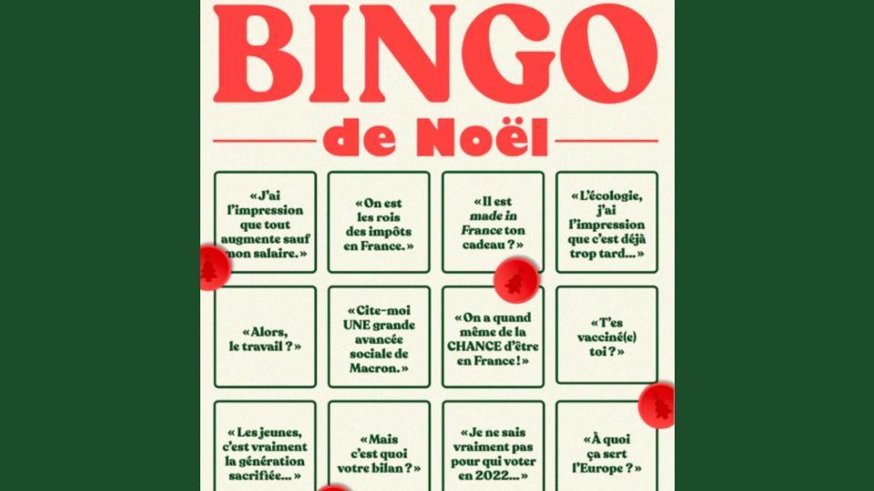 Découvrez le bingo de Noël des pro-Macron pour défendre le président lors des repas de fêtes