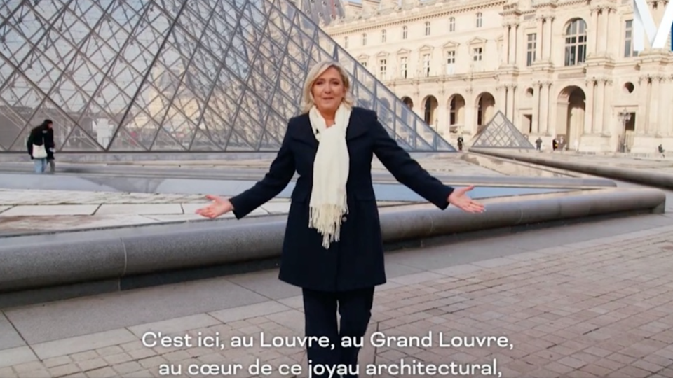 Le Louvre demande le retrait de la vidéo de Marine Le Pen, qu'il n'a pas autorisée