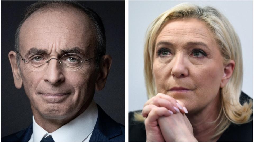 Présidentielle 2022 : Eric Zemmour et Marine Le Pen à égalité, selon un sondage