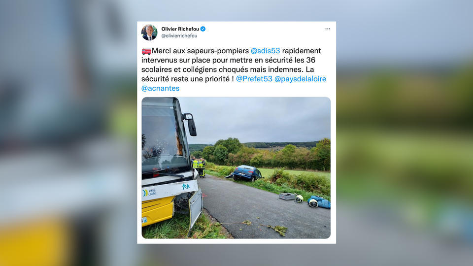 Mayenne : plusieurs blessés dans une collision entre un car scolaire et une voiture
