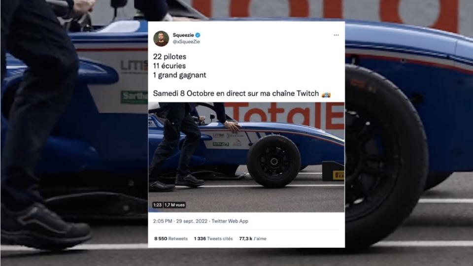 GP Explorer : le youtubeur Squeezie organise une course de F4 sur le circuit Bugatti du Mans
