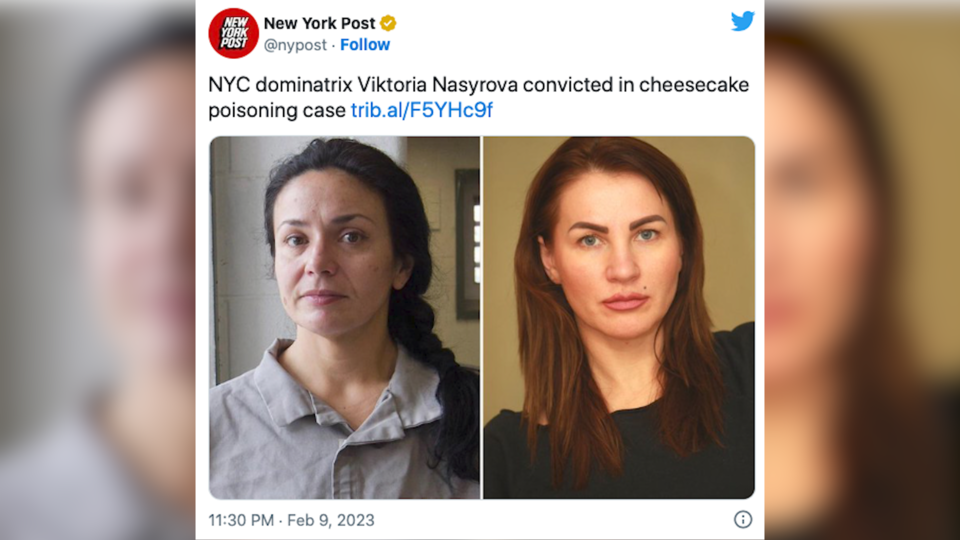 Etats-Unis : une Russe reconnue coupable d'avoir tenté de tuer son sosie américain avec un cheesecake empoisonné