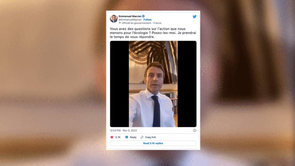 COP27 : sur Twitter, Emmanuel Macron invite les Français à lui poser des questions sur l'écologie