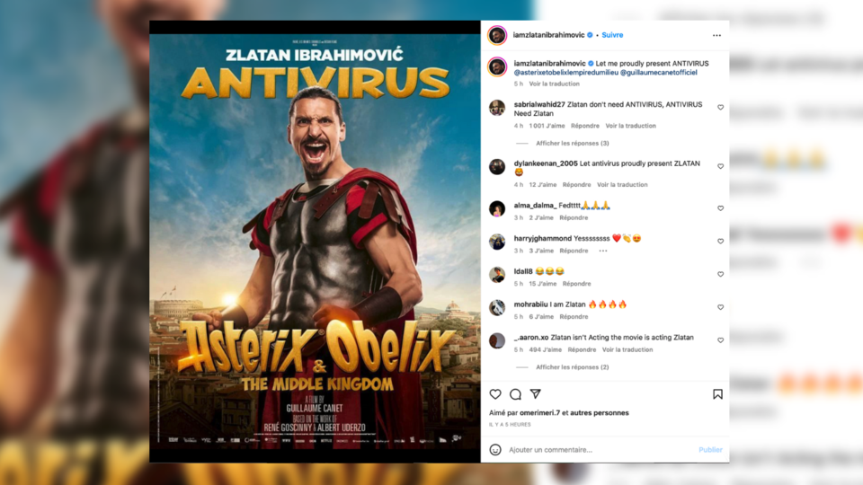 «Astérix et Obélix» : Guillaume Canet, Marion Cotillard, Zlatan... Les stars du film dévoilent leurs affiches sur Instagram