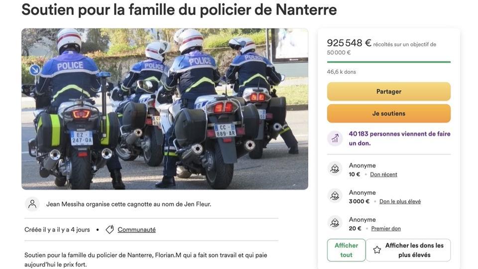 Cagnotte polémique pour le policier : la famille de l'agent qui a tiré sur Nahel va-t-elle vraiment toucher l'argent collecté ?