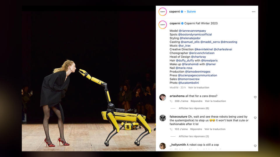 Fashion Week de Paris : Coperni innove à nouveau, en faisant défiler des robots Boston Dynamics