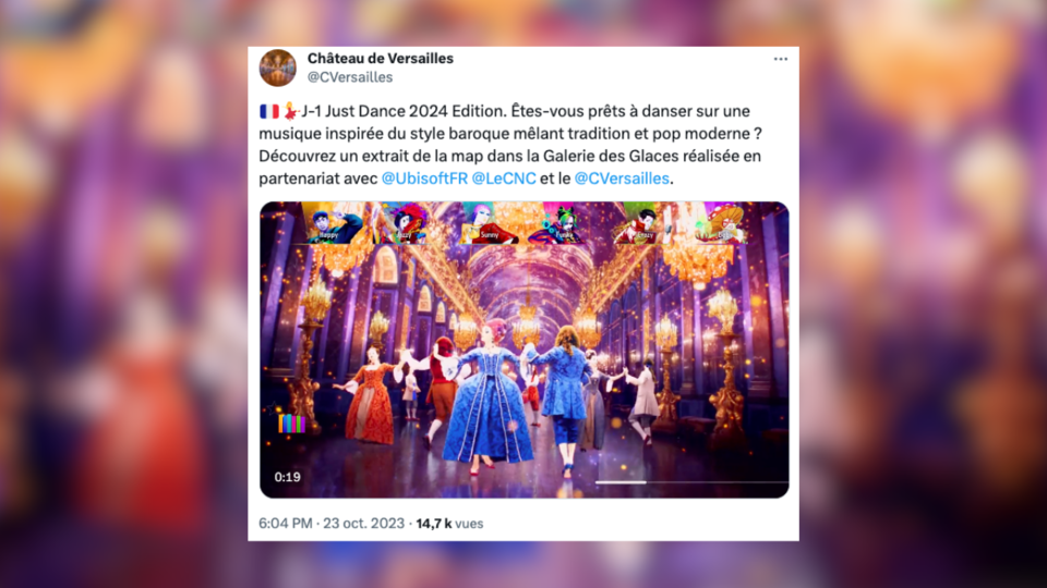 Just Dance : avec «Une nuit au Château de Versailles», le jeu vidéo plonge les joueurs au coeur du 18e siècle
