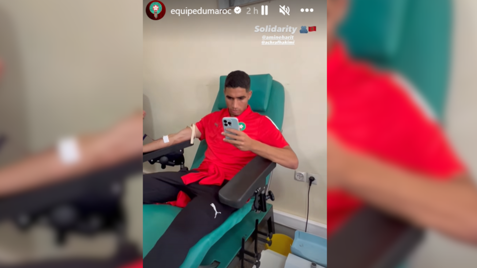 Séisme au Maroc : le sélectionneur Walid Regragui et les joueurs de l'équipe marocaine ont fait don de leur sang