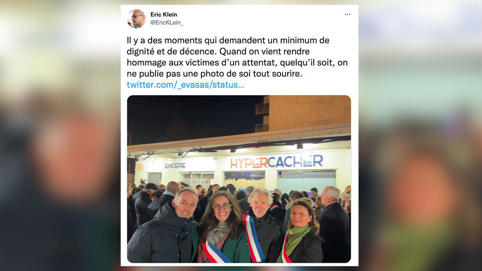 Paris : pris en photo souriant devant l'hypercacher, des élus s'excusent