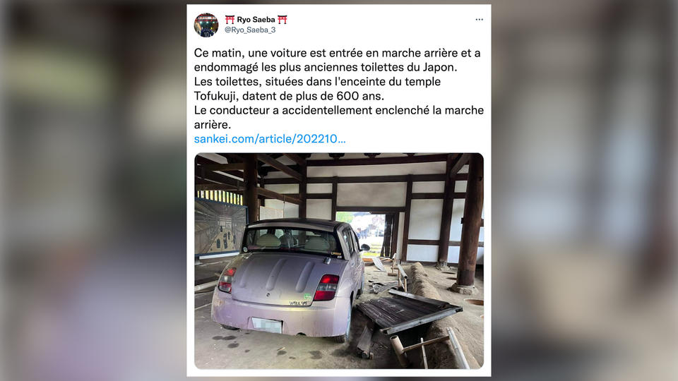 Japon : les plus anciennes toilettes du pays endommagées par une voiture