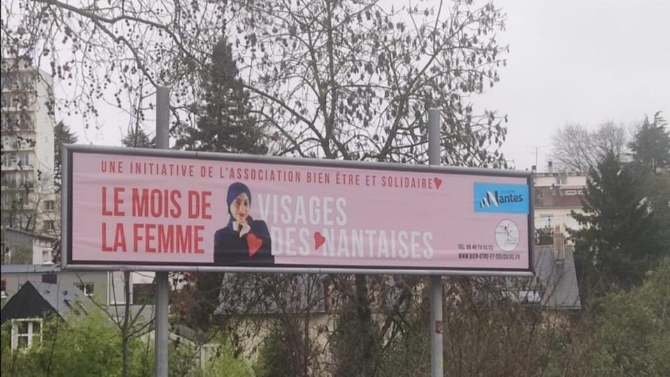 Nantes : une affiche célèbre le féminisme, la présence d'une femme voilée fait polémique