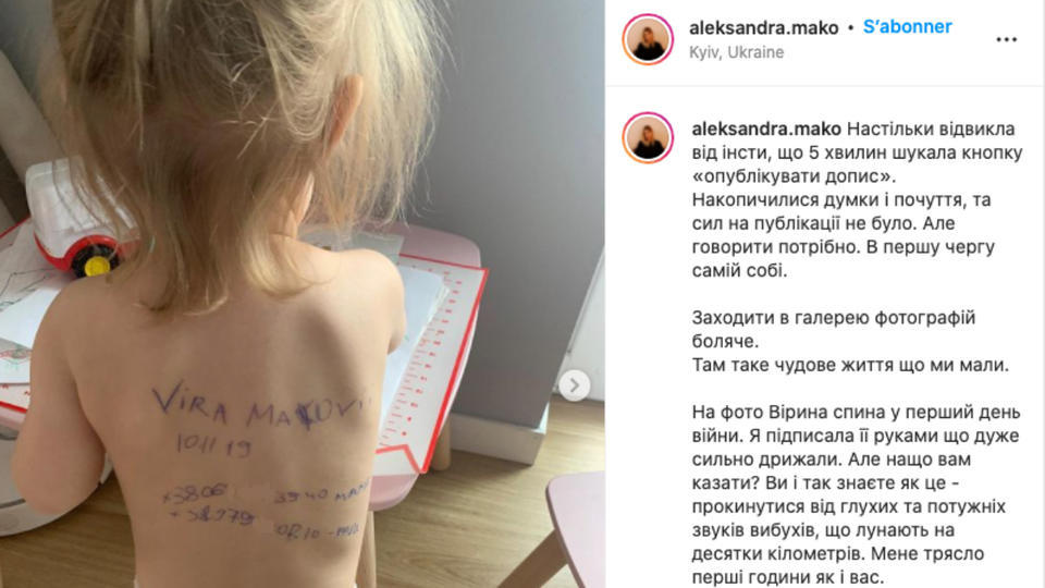 Guerre en Ukraine : elle écrit son numéro de téléphone sur le dos de sa fille au cas où elle serait séparée d'elle