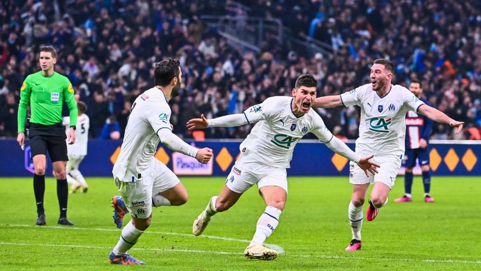 Coupe de France : l'OM élimine le PSG (2-1) et rejoint les quarts