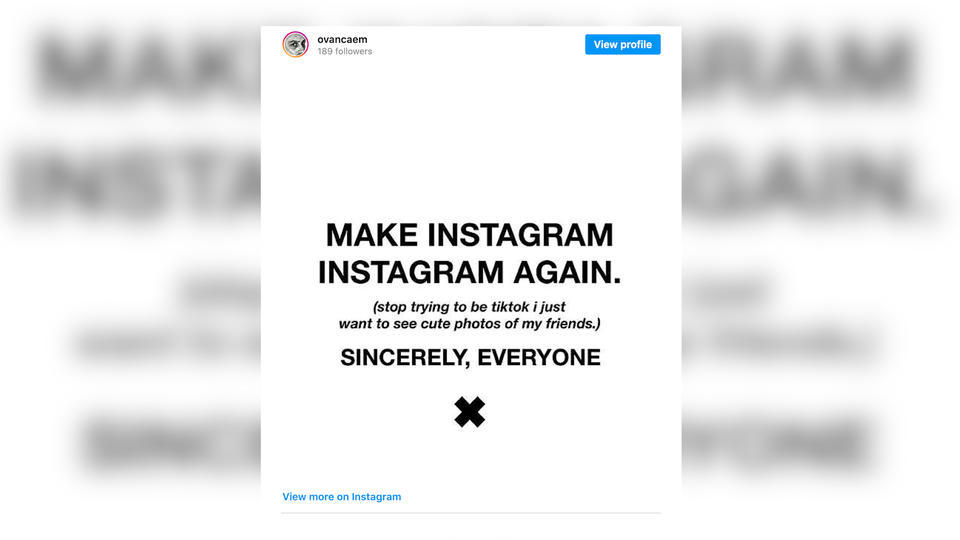 Instagram : déçus par la nouvelle version qui ressemblerait trop à TikTok, des utilisateurs lancent une pétition