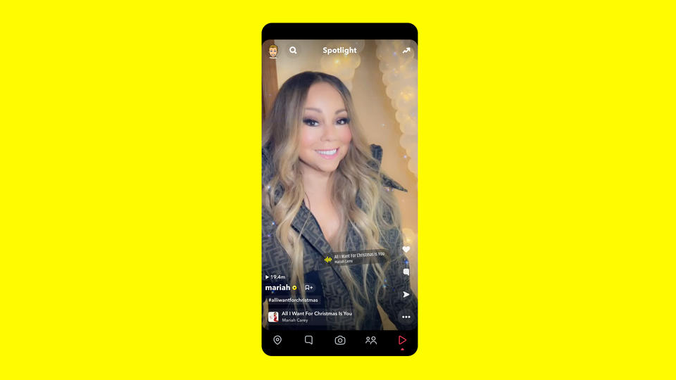 Mariah Carey lance un défi sur Snapchat autour de sa chanson All I Want For Christmas