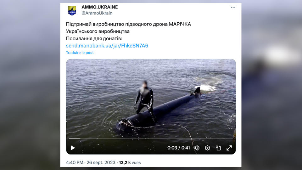 «Marichka» : tout savoir sur le drone kamikaze sous-marin ukrainien