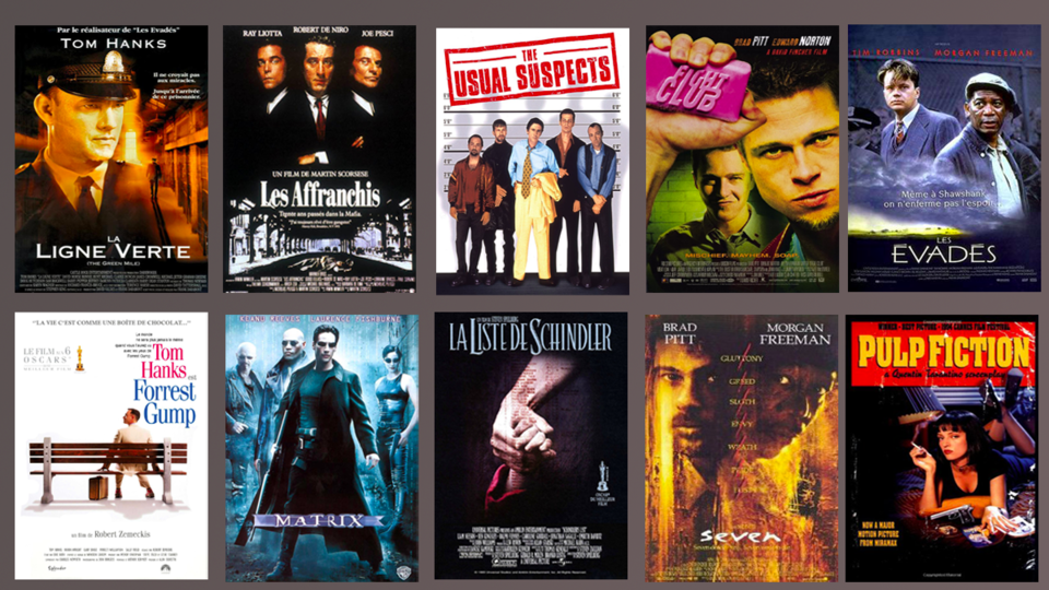 Voici les 10 meilleurs films des années 1990, selon les spectateurs