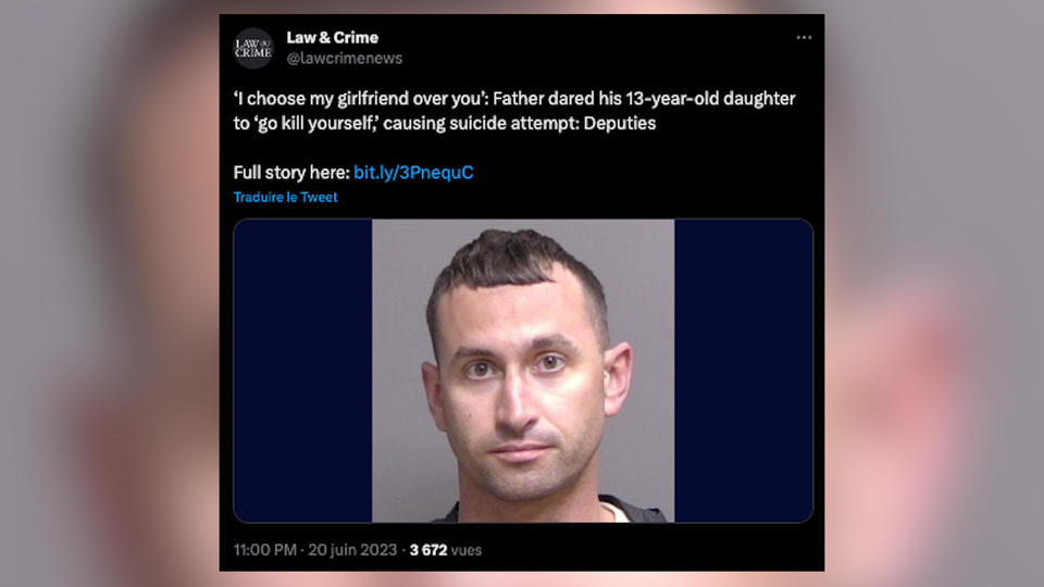 Un Américain incarcéré après avoir incité sa fille âgée de 13 ans enceinte à se suicider