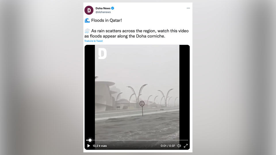 Qatar : les images impressionnantes des inondations à Doha (vidéo)