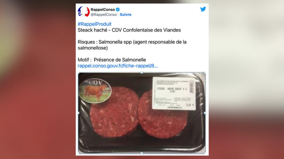 Suspicions de salmonelles : rappel de steaks hachés vendus dans toute la France