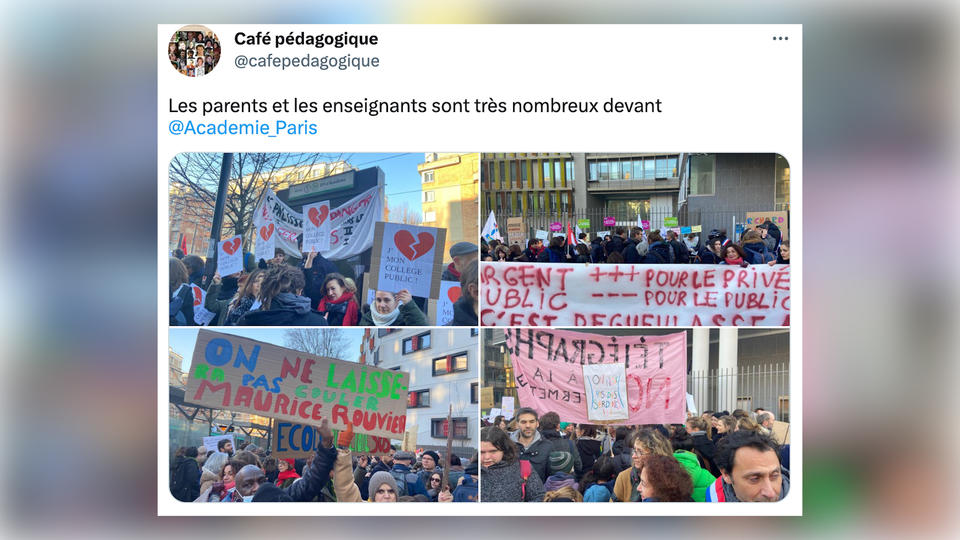 Paris : parents d'élèves et enseignants mobilisés face aux 187 fermetures de classes annoncées
