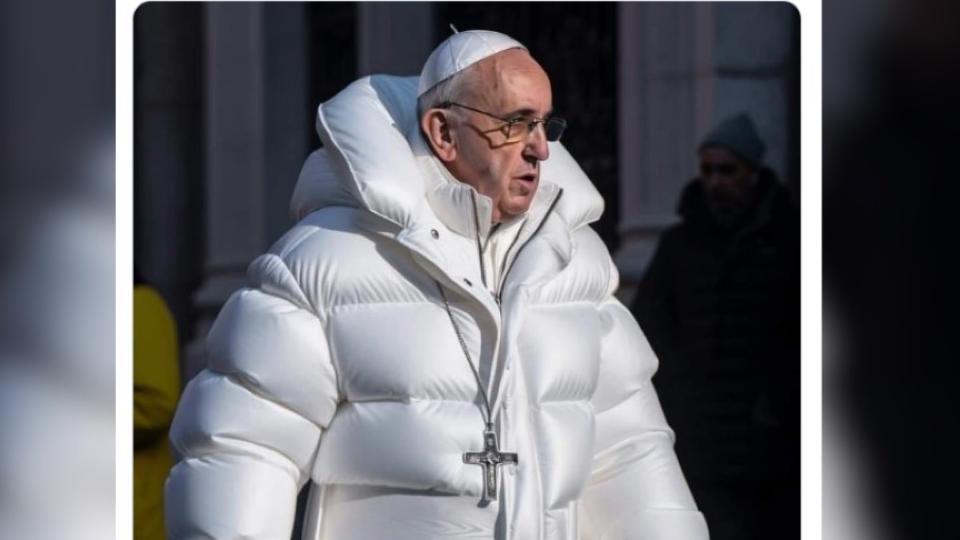 Des images du pape François en doudoune générées artificiellement font le tour des réseaux sociaux