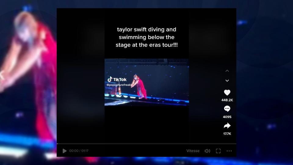 Taylor Swift : la chanteuse réalise un très impressionnant plongeon en plein concert