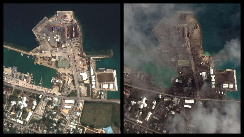 Iles Tonga : Ces 10 images impressionnantes avant/après l'éruption volcanique sous-marine
