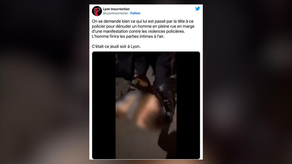 Lyon : enquête après une vidéo montrant un policier dénuder un manifestant