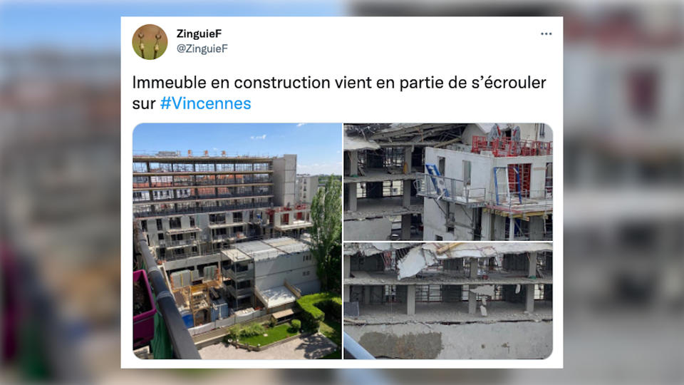 Vincennes : un blessé léger après l'effondrement d'un pan d'immeuble