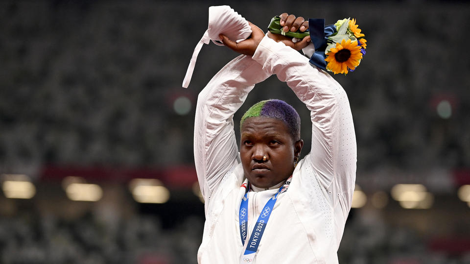 Tokyo Olympics: Why Did Raven Saunders Cross Her Arms Over Her Head On The Podium?