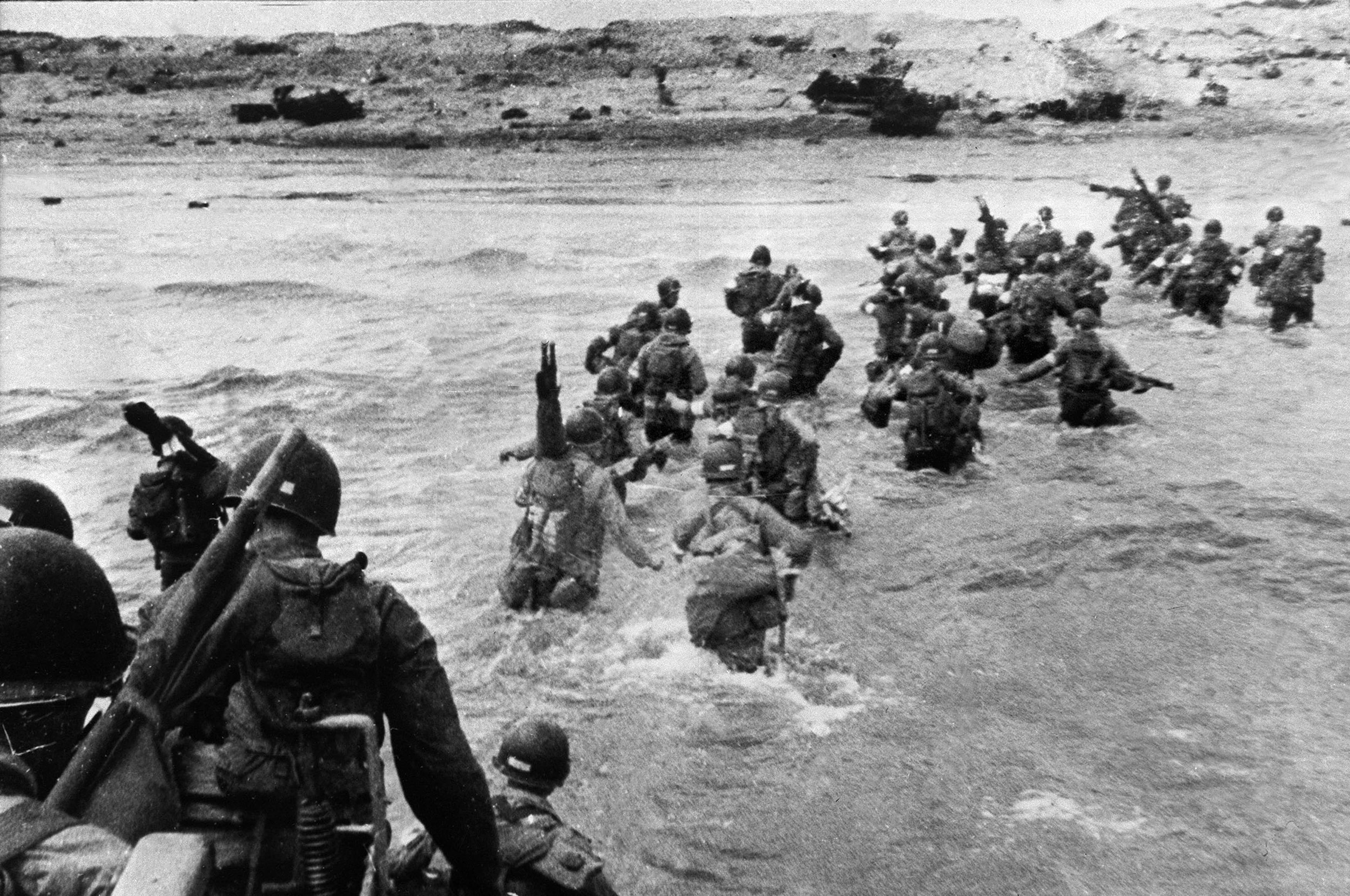 WW2 Fantassins américains dans l'attente du débarquement du 6 juin 1944 