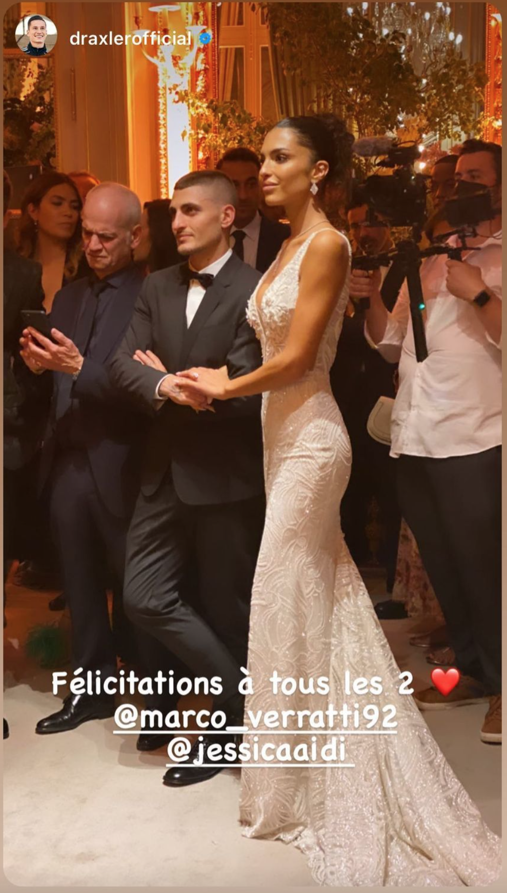 Marco Verrati: les images de son mariage avec le top français Jessica Aïdi
