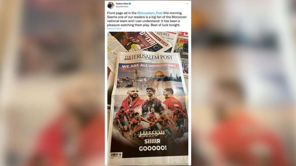 Copa del Mundo 2022: «Todos somos marroquíes», titula el Jerusalem Post