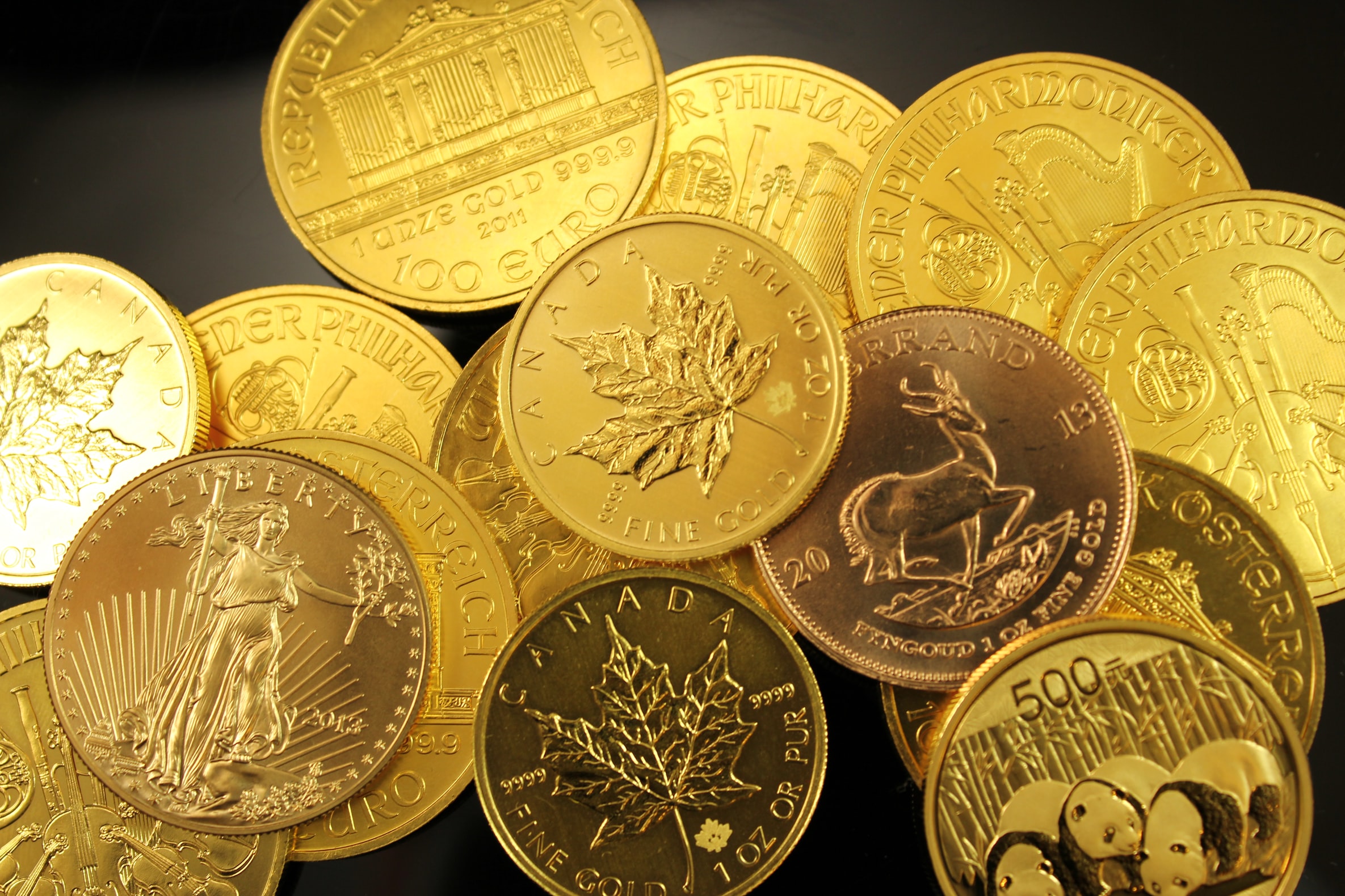 Pièces de monnaie, or, argent et plus