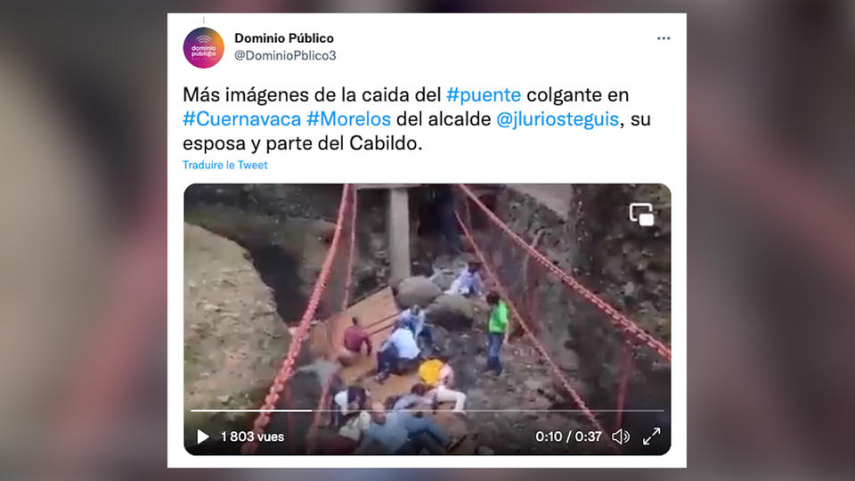 Video: Al menos 25 heridos en derrumbe de puente en México