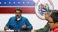 Nicolas Maduro pendant son annonce à la télévision nationale.