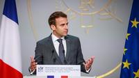 Le président Emmanuel Macron à l'Elysée, le 18 avril 2019 à Paris [Christophe PETIT TESSON / POOL/AFP/Archives]