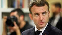 Emmanuel Macron lors d'une visite dans un Ehpad à Rozoy-sur-Serre, le 7 novembre 2018 [LUDOVIC MARIN / POOL/AFP]