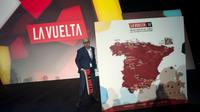 Le parcours du Tour d'Espagne, La Vuelta, dévoilé lors d'une présentation officielle à Estepona, le 13 janvier 2018 [JORGE GUERRERO / AFP/Archives]